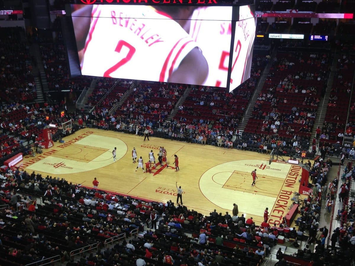 Vue depuis l'upper level au toyota center