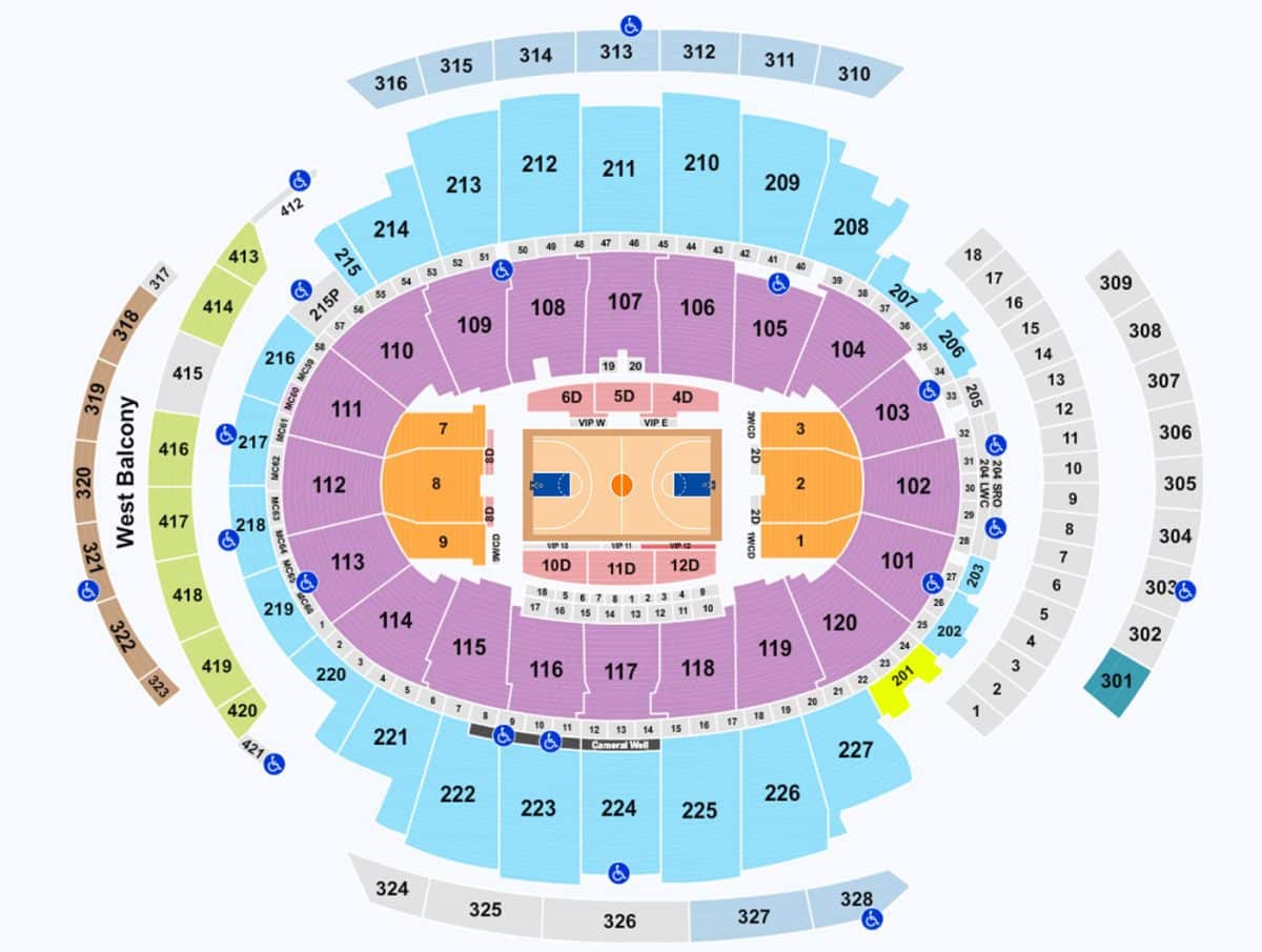 plan de salle du Madison Square Garden