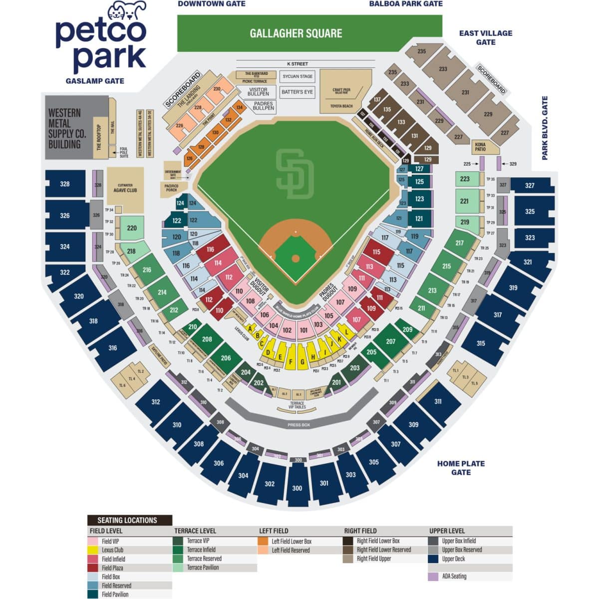 Plan Petco Park San Diego