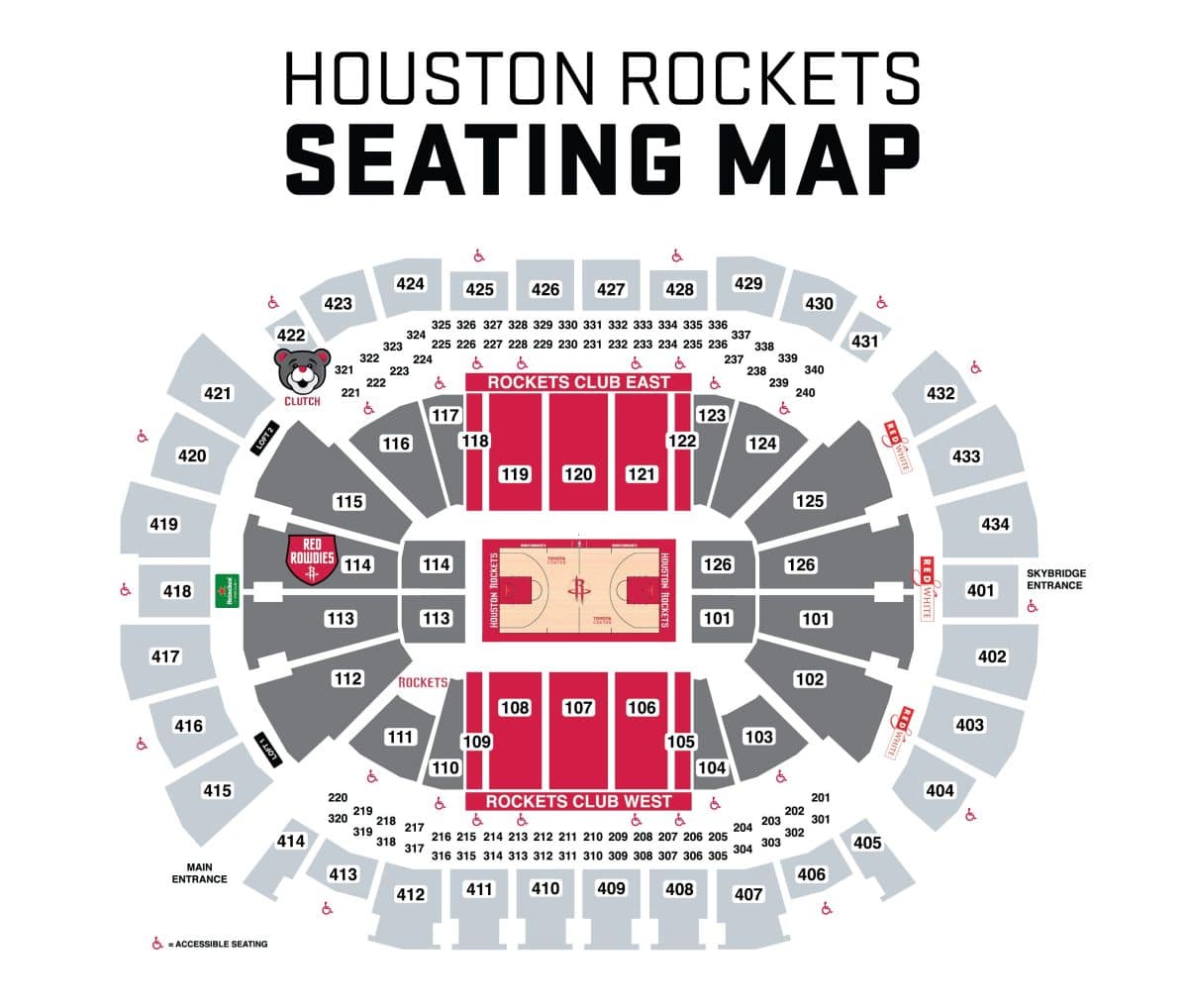 Plan de la salle Toyota Center